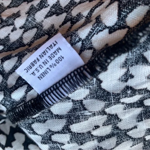 bryn Walker Monochrome Abstract Italian Linen Dress - Picture 6 of 16